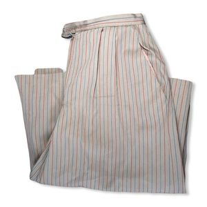 Vintage Tan 80s/90s Pinstripe Red/Blue Palazzo Trouser 0/00 - Brand unknown.